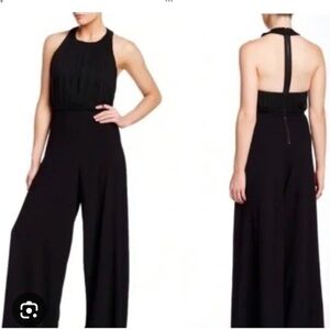 Alice + Olivia wide leg open back halter jumpsuit 2